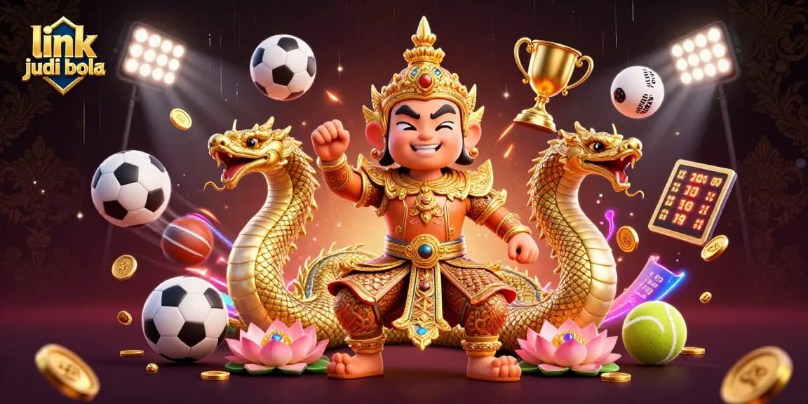 Bet on exciting games with link judi bola as the Thai guardian and Naga serpents accompany thrilling sports action.