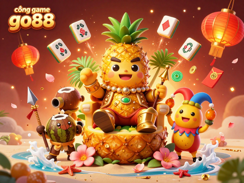 Experience the excitement of cổng game go88 with vibrant casino-themed characters and elements in a 3D illustration.