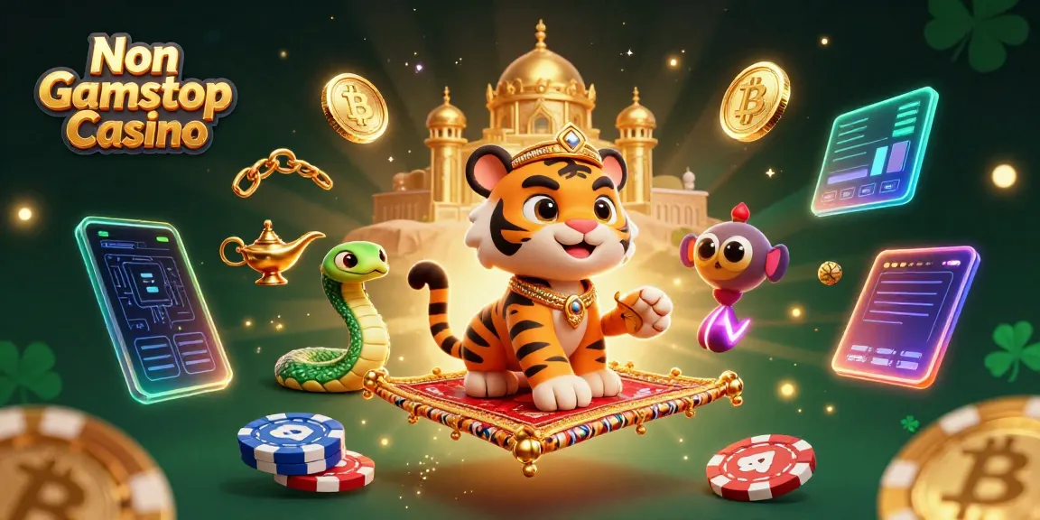 Experience the thrill of Non Gamstop Casino adventures with a magical Arabian-themed scene.