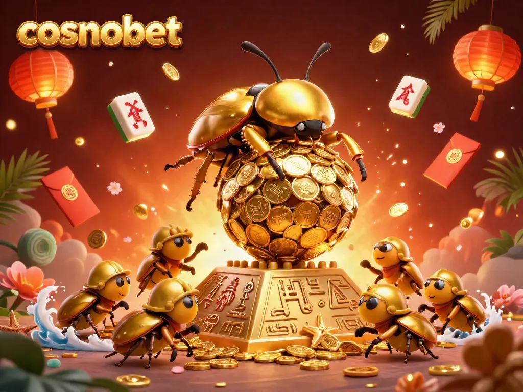 Experience thrilling gameplay with cosmobet in a vibrant casino-themed 3D scene full of excitement.