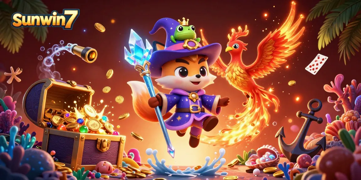 Experience thrilling adventures with sunwin7 in a vibrant casino underwater scene.
