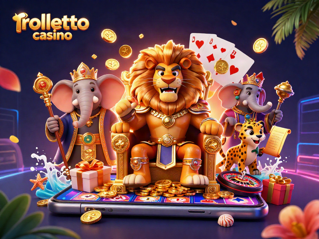 Experience the thrill of rolletto casino with a vibrant 3D illustration showcasing gaming excitement.
