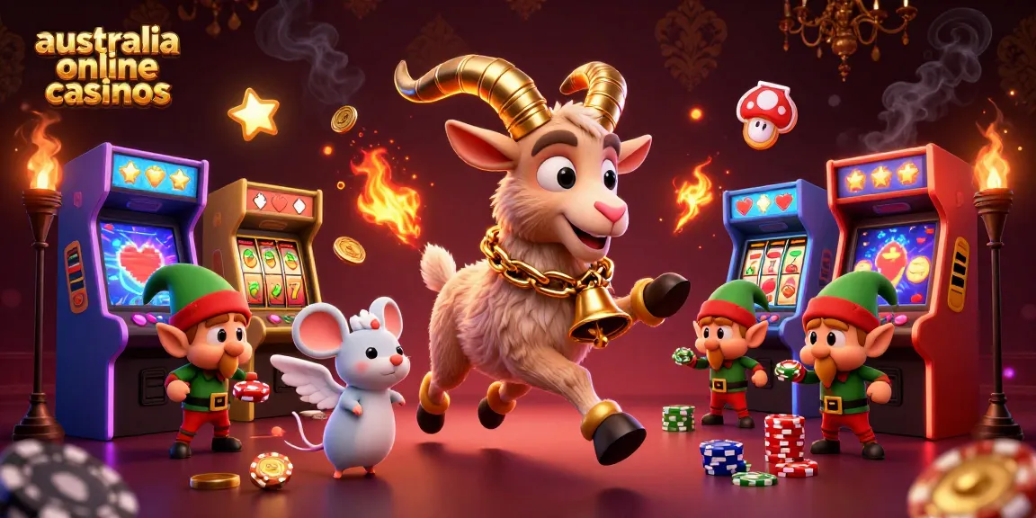 Experience the thrill of australia online casinos with a dynamic 3D illustration showcasing enchanting characters.