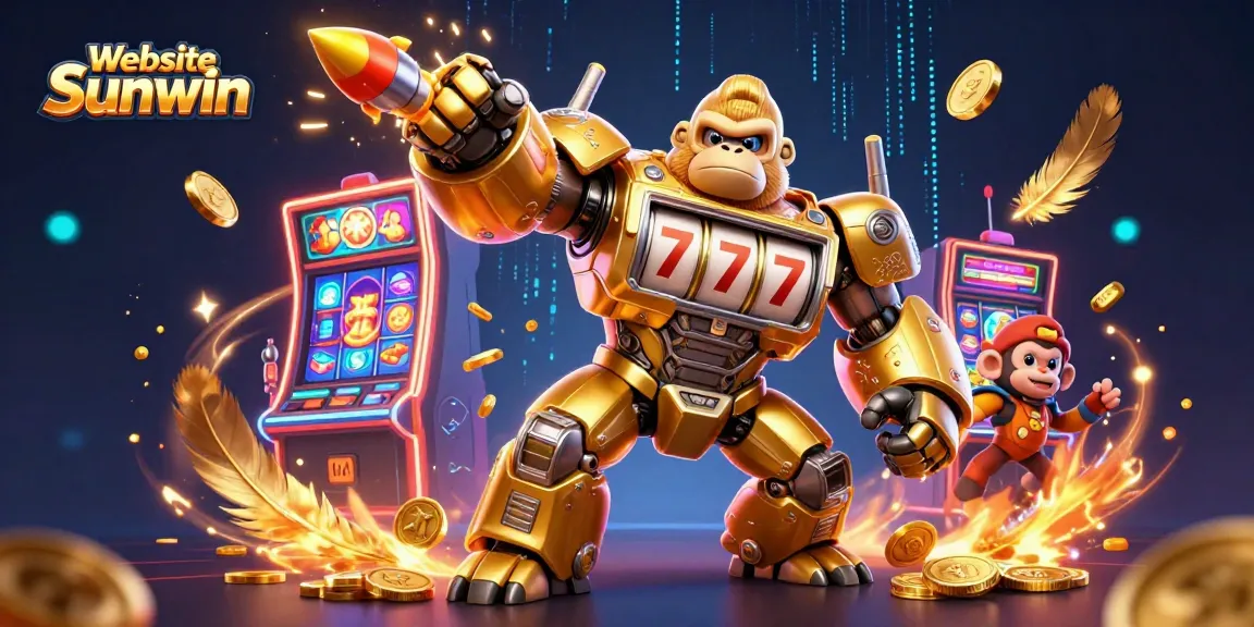 Experience thrilling wins at Website Sunwin with the exciting 3D gorilla mech slots scene!